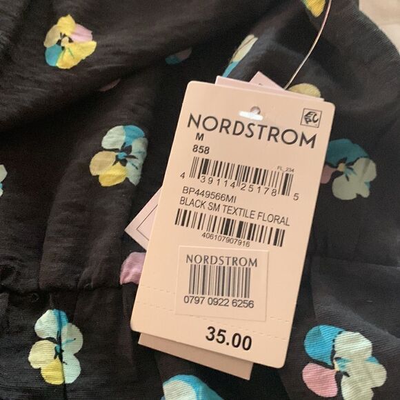 NORDSTROM’S BP LABEL BLACK FLORAL ROMPER - Picture 7 of 9